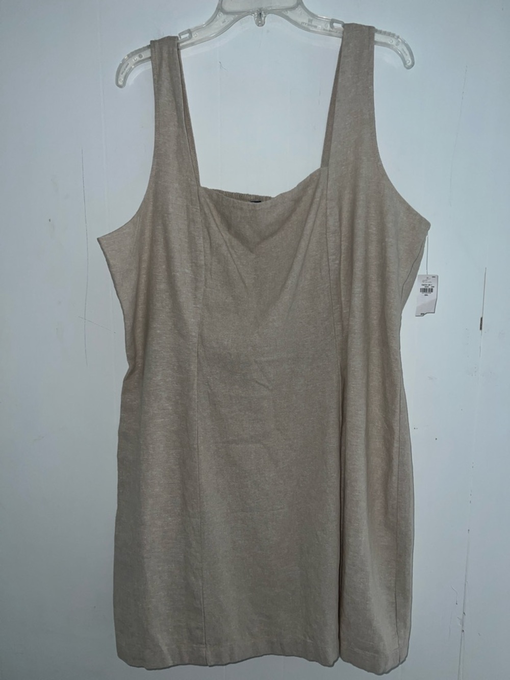 Old Navy Beige Scoop Neck Linen Tank Dress Size XXL 0412266